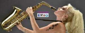 female saxophonist Monaco Cannes Nice St Tropez dj sax girl sax Denora